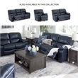Bowery Hill Ocean Faux Leather Power Reclining Sofa & Loveseat Set