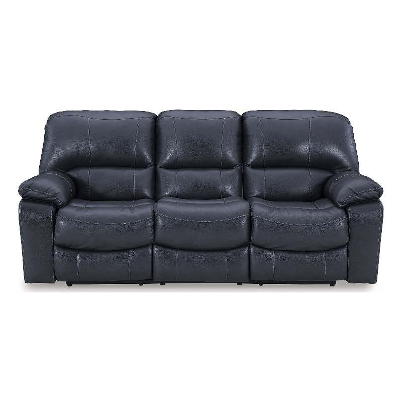Bowery Hill Ocean Faux Leather Power Reclining Sofa & Loveseat Set