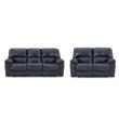 Bowery Hill Ocean Faux Leather Power Reclining Sofa & Loveseat Set