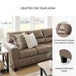 Bowery Hill Faux Leather Loveseat & Sofa Set in Fossil Finish