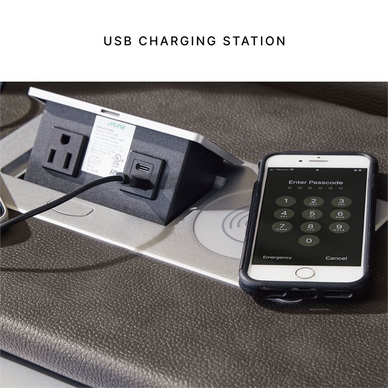 Bowery Hill Power Reclining Loveseat & Sofa Set in Faux Leather