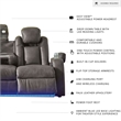 Bowery Hill Power Reclining Loveseat & Sofa Set in Faux Leather