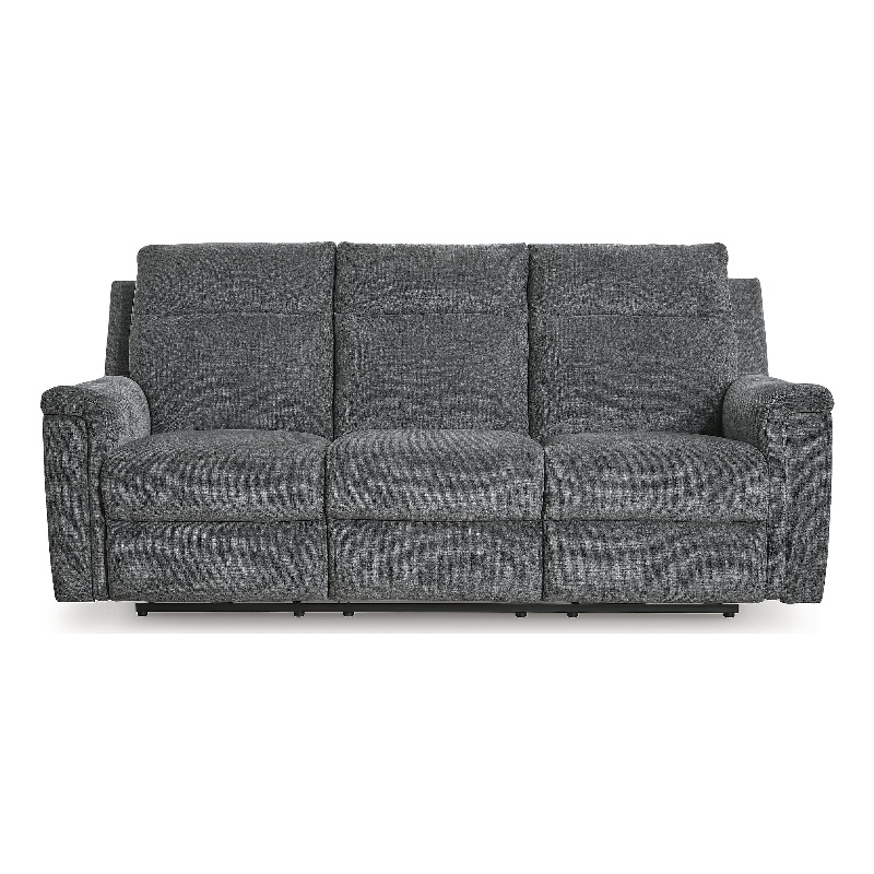 Bowery Hill 2-Piece Power Reclining Set of Loveseat & Sofa in Gray