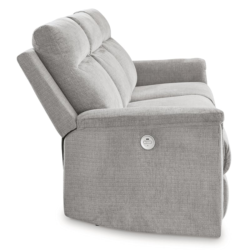 Bowery Hill 2-Piece Reclining Set of Loveseat and Sofa in Ash