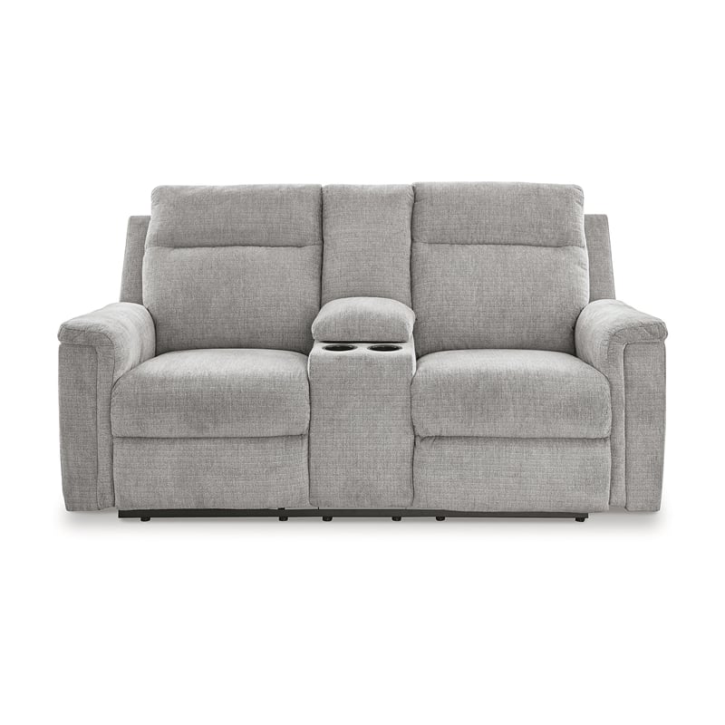 Bowery Hill 2-Piece Reclining Set of Loveseat and Sofa in Ash