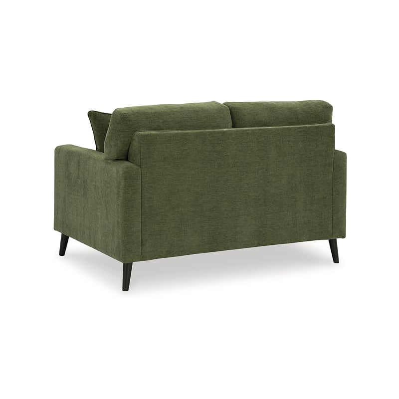 Bowery Hill 2-Piece Set of Green Sofa & Loveseat with Polyester Upholstery
