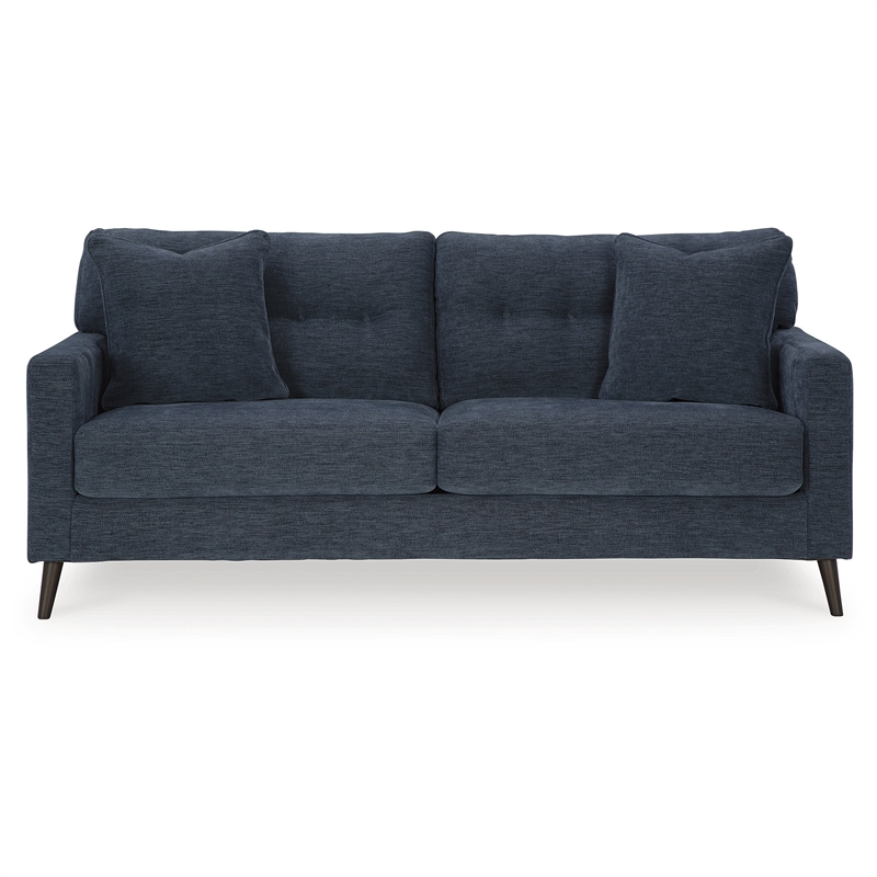 Bowery Hill Navy Sofa & Loveseat Set with Polyester Upholstery