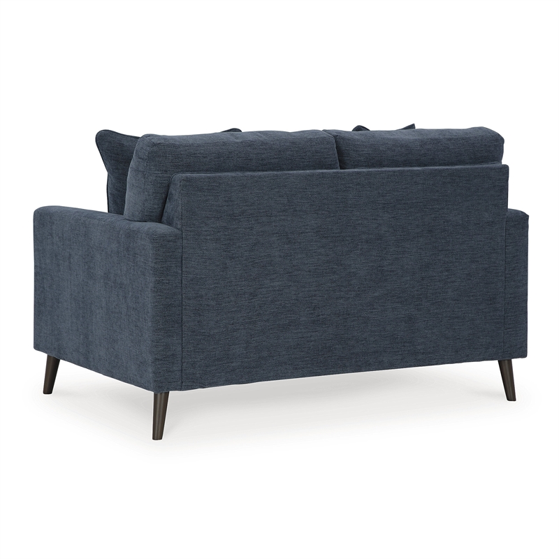 Bowery Hill Navy Sofa & Loveseat Set with Polyester Upholstery