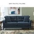 Bowery Hill Navy Sofa & Loveseat Set with Polyester Upholstery