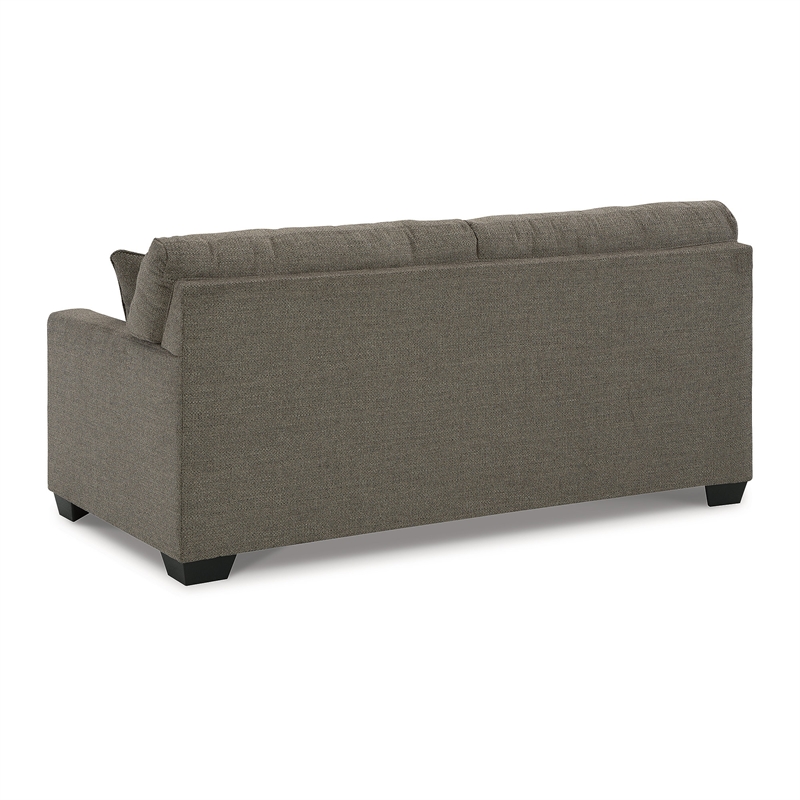 Bowery Hill Chocolate Loveseat & Sofa Set with Polyester Upholstery