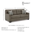 Bowery Hill Chocolate Loveseat & Sofa Set with Polyester Upholstery