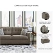 Bowery Hill Chocolate Loveseat & Sofa Set with Polyester Upholstery