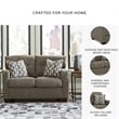 Bowery Hill Chocolate Loveseat & Sofa Set with Polyester Upholstery