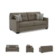 Bowery Hill Chocolate Loveseat & Sofa Set with Polyester Upholstery