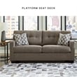 Bowery Hill Chocolate Loveseat & Sofa Set with Polyester Upholstery