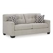 Bowery Hill Loveseat & Sofa Set in Pebble Upholstery with Tufted Back