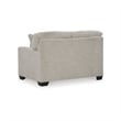 Bowery Hill Loveseat & Sofa Set in Pebble Upholstery with Tufted Back