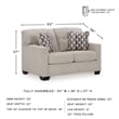 Bowery Hill Loveseat & Sofa Set in Pebble Upholstery with Tufted Back