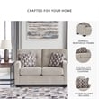 Bowery Hill Loveseat & Sofa Set in Pebble Upholstery with Tufted Back