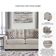 Bowery Hill Loveseat & Sofa Set in Pebble Upholstery with Tufted Back