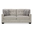 Bowery Hill Loveseat & Sofa Set in Pebble Upholstery with Tufted Back