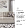 Bowery Hill Loveseat & Sofa Set in Pebble Upholstery with Tufted Back