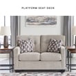 Bowery Hill Loveseat & Sofa Set in Pebble Upholstery with Tufted Back