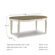 Bowery Hill French Country Dining Set for 8 in Chipped White Wood