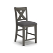 Bowery Hill 3-Piece Solid Acacia Wood Gray Counter Height Dining Set