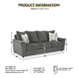 Bowery Hill Fabric Sofa and Loveseat Set in Gray Polyester