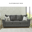 Bowery Hill Fabric Sofa and Loveseat Set in Gray Polyester