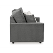 Bowery Hill Fabric Sofa and Loveseat Set in Gray Polyester