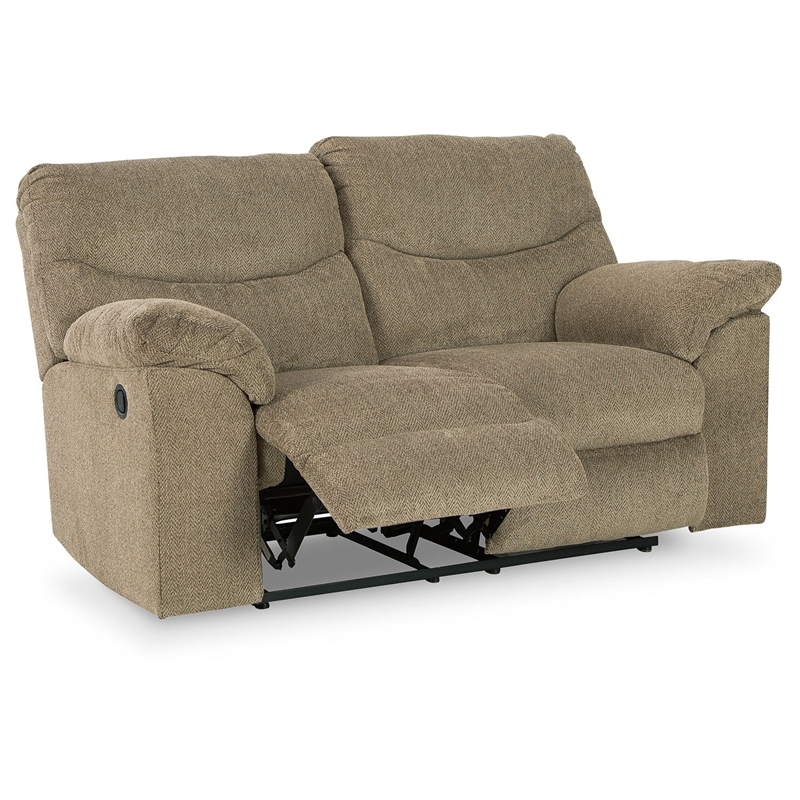 Bowery Hill Reclining Light Brown Sofa and Loveseat Set