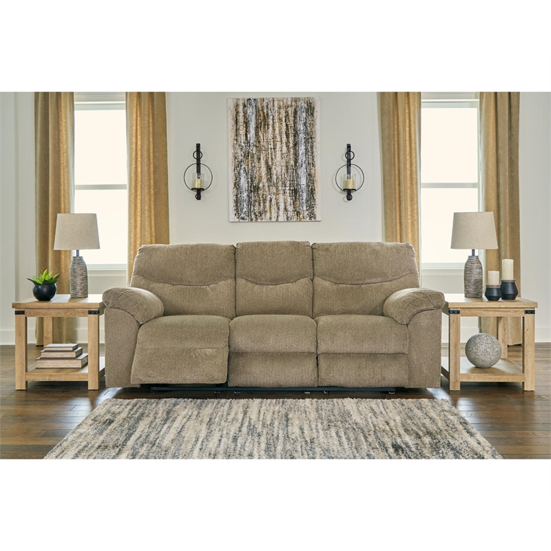 Bowery Hill Reclining Light Brown Sofa and Loveseat Set