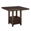 Bowery Hill Counter Height Dining Set of Table & 6 Stools in Dark Brown