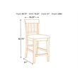 Bowery Hill Counter Height Dining Set of Table & 6 Stools in Dark Brown
