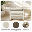 Bowery Hill 5-Pc Counter Height Dining Set in Antique White & Weathered Oak