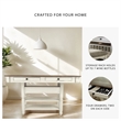 Bowery Hill 5-Pc Counter Height Dining Set in Antique White & Weathered Oak