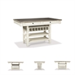 Bowery Hill 5-Pc Counter Height Dining Set in Antique White & Weathered Oak
