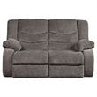 Bowery Hill Reclining Loveseat & Sofa Set in Gray Chenille Fabric