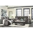Bowery Hill Reclining Loveseat & Sofa Set in Gray Chenille Fabric