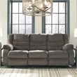 Bowery Hill Reclining Loveseat & Sofa Set in Gray Chenille Fabric