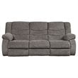 Bowery Hill Reclining Loveseat & Sofa Set in Gray Chenille Fabric