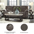 Bowery Hill Reclining Loveseat & Sofa Set in Gray Chenille Fabric