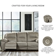 Bowery Hill Reclining Sofa & Loveseat Set in Light Gray Faux Leather