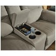 Bowery Hill Reclining Sofa & Loveseat Set in Light Gray Faux Leather