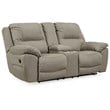 Bowery Hill Reclining Sofa & Loveseat Set in Light Gray Faux Leather