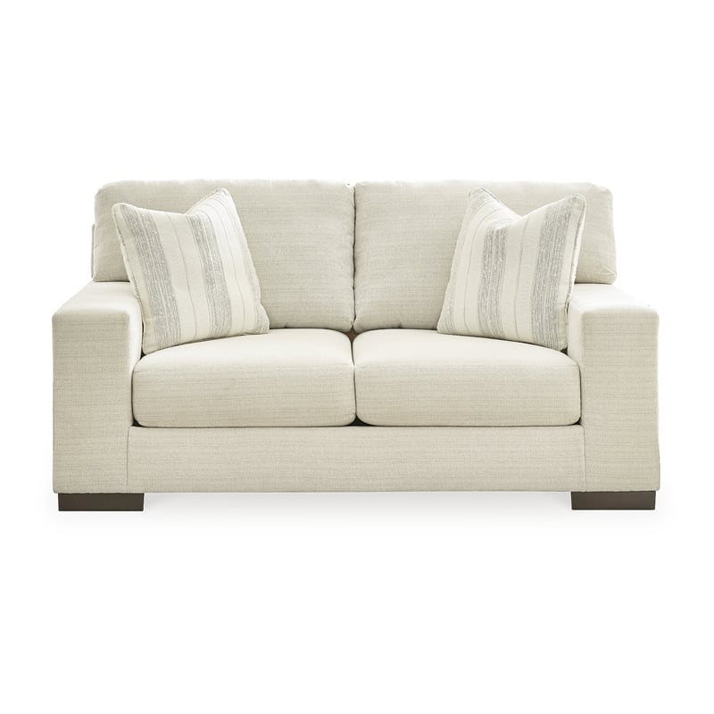 Bowery Hill 2-Piece Living Room Set of Sofa and Loveseat in Birch