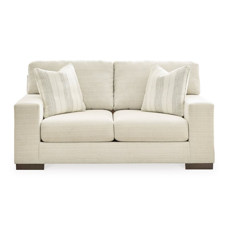 Bowery Hill 2-Piece Living Room Set of Sofa and Loveseat in Birch