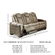 Bowery Hill Brown Faux Leather Reclining Sofa and Loveseat Set